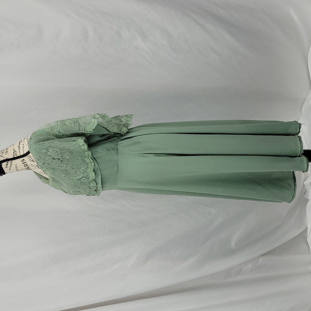{Baltic Born} Dress off shoulder sage lace - Picture 2 of 8